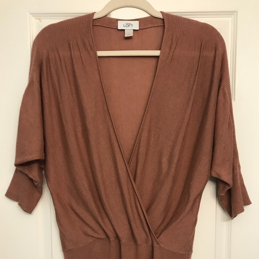 Ann Taylor LOFT Wrap Front Top
